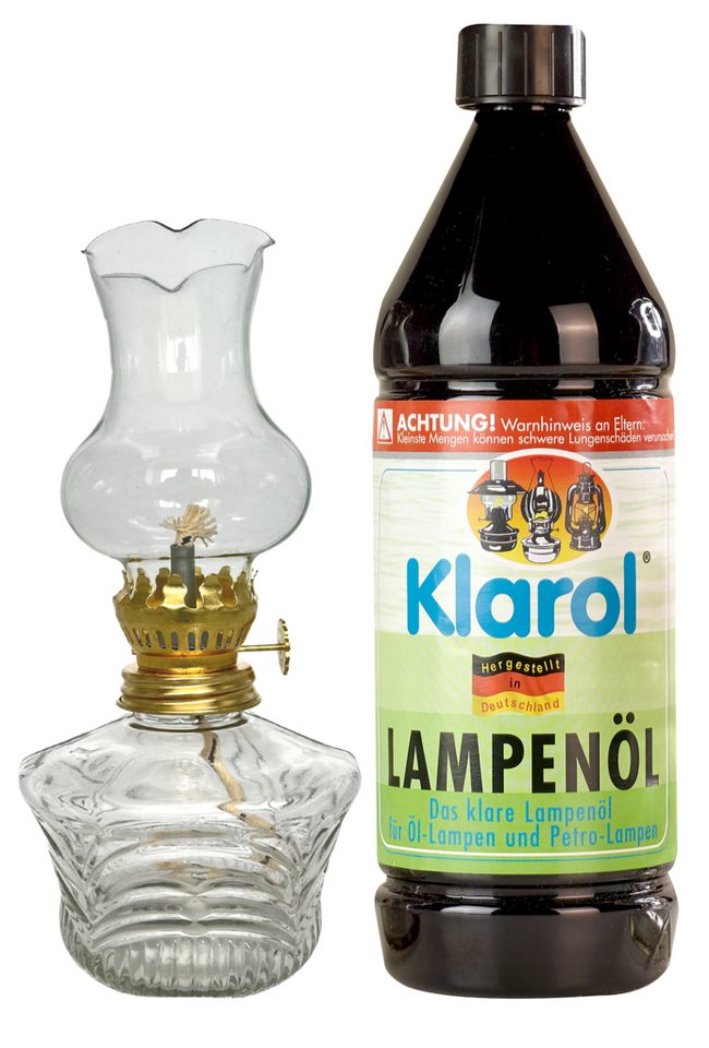 shopandmarry Windlicht 1x Öllampe DAISY im Set mit Klarol Lampenöl, 1 ltr. von shopandmarry