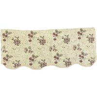 1 Einzelner Vintage Gewebter Valance Kurzer Vorhang Beige Bordeaux Rose Floral Print Gobelin Stil Rosa Borte Luxus Fenster Dekor von shopatTheArchive