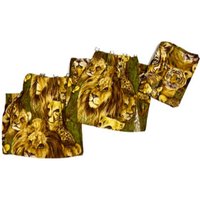 Vintage 1960Er 1970Er Jahre Set 3 Seltene Tier Print Vorhänge Valances Pinch Pleat Tigers Lions Pumas Dschungel Katzen Safari Seltenes Novum Zoo von shopatTheArchive