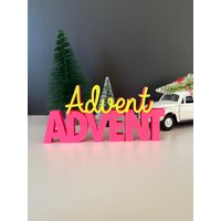 Advent 3D Druck Deko - Weihnachtsdeko Schriftzug Moderne Adventsdekoration & Geschenkidee Weihnachten in Fröhlichen Farben Advent 3D Druck Deko - Weihnachtsdeko Schriftzug Moderne Adventsdekoration & Geschenkidee Weihnachten in Fröhlichen Farben von shopbyamibelle