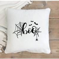 Kissenhülle Boo, Halloween, Fledermaus, Spinne, Passend Zu Halloween, Herbst Kissenhülle Boo, Halloween, Fledermaus, Spinne, Passend Zu Halloween, Herbst von shopbyamibelle