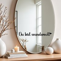 Spiegelaufkleber „Du Bist Wundervoll" - Positive Affirmation, Selbstliebe Dekor, Geschenk Für Zuhause Spiegelaufkleber „Du Bist Wundervoll" - Positive Affirmation, Selbstliebe Dekor, Geschenk Für Zuhause von shopbyamibelle