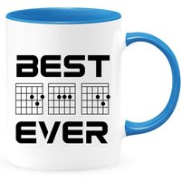 Bester Papa Aller Zeiten Zwei-Toned Kaffeetasse, Gitarrist Geschenk, Gitarre Akkorde Tasse, Musiker, Rockstar, Sänger, Geschenkideen von shopbydave