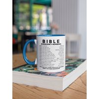 Bibel Notfallnummern Zweifarbige Kaffeebecher, Bibel-Kaffeebecher, Bibelvers-Kaffeebecher Für Frauen, Bibel-Kaffeebecher Männer von shopbydave