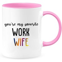 Du Bist Meine Lieblingsarbeit Frau Zwei-Toned Kaffeebecher, Mädchen Chef Geschenkideen, Einzigartiges Geschenk Für Frau, Kaffeebecher Coworker von shopbydave