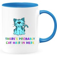 Es Gibt Wohl Katzenhaare Hier Zwei-Toned Kaffeetasse, Lustige Katzenliebhaber Reisebecher, Geburtstagsgeschenk Für von shopbydave