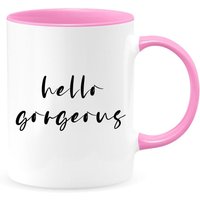 Hallo Wunderschöne Zwei Toned Kaffeetasse Oder Teetasse, Positive Gedanken, Geschenk Für Freundin, Frau, Schwester, Kaffeebecher Frauen von shopbydave