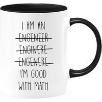 Ich Bin Ein Ingenieur Ich Gut Mit Mathe Zwei-Toned Kaffeebecher Oder Teetasse, Geburtstagsgeschenk Ingenieur, Abschluss Tasse, Fun Engineer Mug von shopbydave