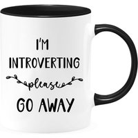 Ich Bin Introvertiert Bitte Weg Zweifarbige Kaffeetasse, Kaffeebecher Für Introvertierte. Lustige Kaffeetasse Introvertierte Menschen, Coworker von shopbydave