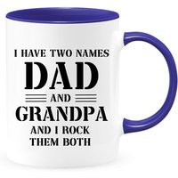 Ich Habe Zwei Namen Papa Und Opa Zwei-Toned Kaffeetasse, Kaffeebecher Für Opa, Kaffeetasse Von Enkeln von shopbydave