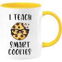 Ich Unterrichte Smart Cookies Zwei-Toned Kaffeetasse Oder Teetasse, Kaffeebecher Für Lehrer, Lehrer Kaffeebecher, Reise von shopbydave