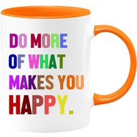 Mach Mehr Von Dem, Was Dich Glücklich Macht Zweifarbige Kaffeetasse, Inspirierendes Geschenk, Positivität, Mitarbeiter-Tasse, Lebensziel, Geschenk von shopbydave