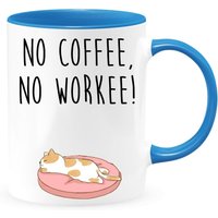 No Coffee No Workee Zweifarbige Kaffeetasse, Nicht in Der Stimmung Zur Arbeit, Ich Brauche Meinen Kaffee, Kaffeebecher, Lustige Geschenk Für von shopbydave