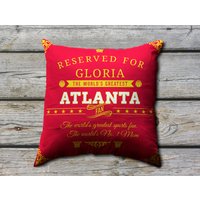 Personalisierte Basketball Kissenhülle Atlanta, Geschenk Für Freund, Personalisiertes Ihn, Fan von shopbydave