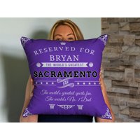 Personalisiertes Sacramento Basketball Kissen, Team, Fan Kissenbezug, Geburtstagsgeschenk von shopbydave