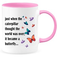 Raupe Und Schmetterling Zweifalter Kaffeebecher, Geschenk Für Männer, Frauen, Kaffeebecher Inspirational, Bff Geschenk, Freund Geburtstagsbecher von shopbydave