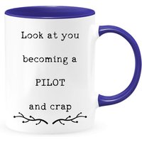 Sie Werden Ein Pilot Zweifarbige Kaffeetasse Oder Teetasse, Kaffeebecher Neuer Pilot, Geschenkideen, Reisebecher von shopbydave