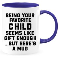 Sein Lieblingskind Zwei-Toned Kaffeebecher, Geschenk Für Mama, Papa, Überraschungsgeschenk Eltern, Humorvolles Geschenk, Lustige Geschenkideen von shopbydave