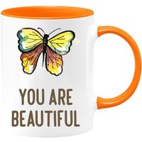 Sie Sind Schöne Zwei-Toned Kaffeetasse, Geschenk Für Mama, Frau Geschenkideen, Freundin Selbstbejahung, Selbsterinnerung von shopbydave