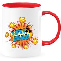 Super Mama Zwei-Toned Kaffeetasse Oder Teetasse, Superheld Kaffeebecher, Kaffeebecher Für Beste Mama, Lustige von shopbydave