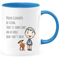 stolzer Opa Eines Hundes Zwei-Toned Kaffeetasse Oder Teetasse, Bester Hund Kaffeebecher, Fun Dig Geschenkideen von shopbydave