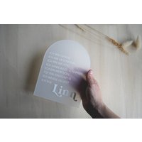 Affirmationen Aufsteller Baby Geburt Kind Acryl Plexiglas Milchig von shopbymela