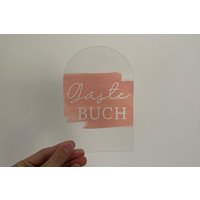 Gästebuch Aufsteller Schild Hochzeit Taufe Acryl Plexiglas von shopbymela