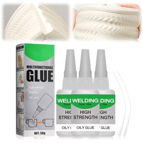 Schweißen Öliger Kleber, Superkleber Extra Stark Für Alles, Multifungctional Glue Extra Stark, Universal Wasserdichter Superkleber, Industriekleber für Kunststoff Metall Keramik Leder Harz (3PCS) von shopetei