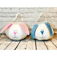 Monogramm Osterkorb Aus Filz Für Jungen Und Mädchen; Perfekter Erster Oster - Kleinkind-Osterkorb; Babypartygeschenk; Gestickter Korb von shopeverygift