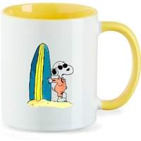Keramiktasse Snoopy Mit Surfbrett - Gerne Personalisierung von shophedwig