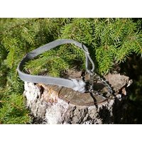 Blaues Fettlederhalsband Für Größere Hunde, Mit Zugkette von shoprsp