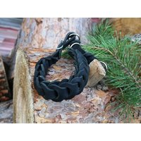 Neu Schwarzes Fettlederhalsband Rsp-Design "Numero Uno' Für Größere Hunde Mit Zugstopp von shoprsp