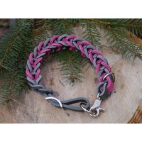 Neu Zweifarbiges Fettlederhalsband Rsp-Design "Numero Due Piccolino' Für Kleinere Hunde Mit Karabiner von shoprsp