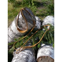 Showhalsung Aus Fettleder Mit Kehlkopfschutz Ausstellungsleine Vorführleine Unifarben von shoprsp