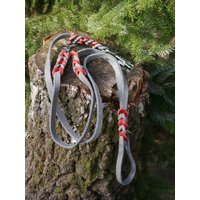 Zweifarbige, 3-Fach Verstellbare Führleine Aus Fettleder von shoprsp