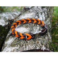 Zweifarbiges Fettlederhalsband Mit Klickverschluss von shoprsp