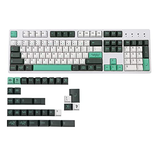 SweetWU 137 Tasten PBT Farbstoff Subbed Japanische Zeichen Tastenkappe Botanisches Thema Key Cap Cherry Profil für mechanische Tastatur von shorecofei