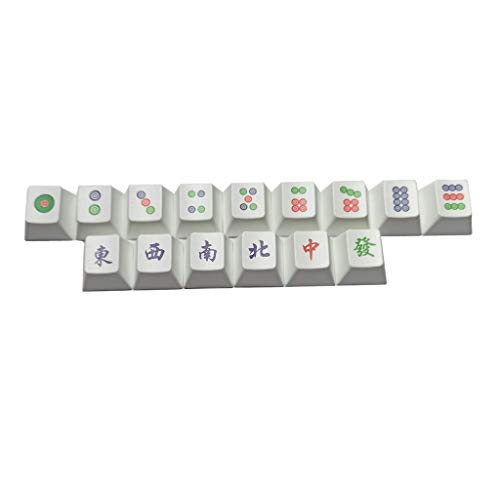 SweetWU 15 Stück PBT OEM Mahjong Tastenkappen Farbstoffsublimation Tastenkappen Mechaniker-Tastenkappen von shorecofei
