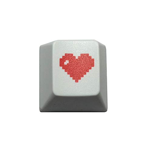 SweetWU Red 4 Cherry Profile Dip Dye Skulptur PBT Keyboard Keycap geätztes Pixel Heart von shorecofei