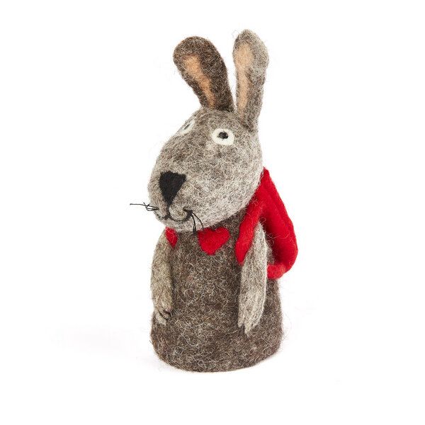 short'n'pietz Hase mit Rucksack als Filz Eierwärmer von short'n'pietz
