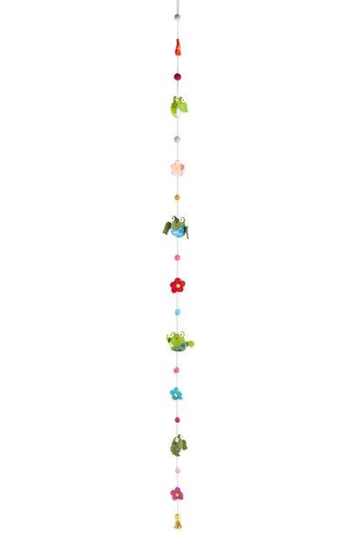 short'n'pietz Langes Mobile mit Fröschen und Blumen, handgefilzt von short'n'pietz