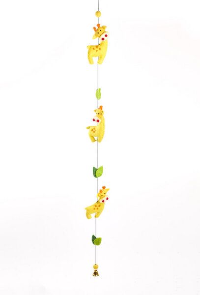 short'n'pietz Langes Mobile mit Giraffen, handgefilzt von short'n'pietz