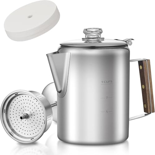 shoxil Kaffeeperkolator mit 100 Kaffeefiltern, 6 Tassen von shoxil