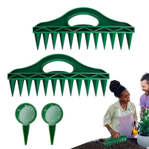 shpuuyy 12 Löcher Samenpflanzwerkzeug, 2 Stück Aussaat Samen Spender Set, Garten Samen Abstandshalter, Kleine Samenstreuer Aussaathilfe, Für Blumen Gemüse Sämling von shpuuyy