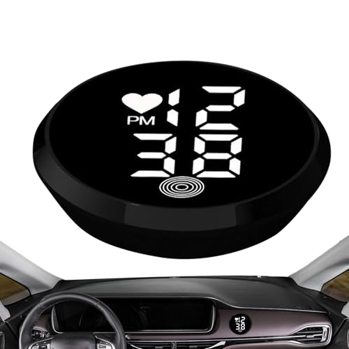 shpuuyy Armaturenbrett Uhr,Interieur Klebe Digitale Uhr - LED Zeitanzeige Selbstklebend Für Motorrad Auto Fahrrad LKW Luftauslass Armaturenbrett von shpuuyy