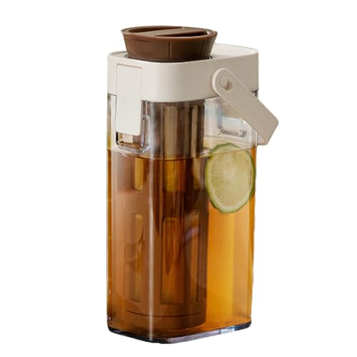 shpuuyy Kaltbrühbereiter - 1 Liter Eistee Kaffeekaraffe,Auslaufsicher Mit Griff Und Deckel Für Eistee Fruchtgetränke Milch Wasser shpuuyy Kaltbrühbereiter - 1 Liter Eistee Kaffeekaraffe,Auslaufsicher Mit Griff Und Deckel Für Eistee Fruchtgetränke Milch Wasser von shpuuyy