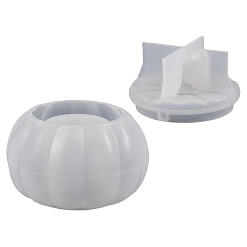 shpuuyy Kürbisbehälter Silikonform | Halloween-Silikonform für Gläser mit Deckel - Halloween-Kürbis-Epoxidharz-Gießformen, Kürbis-DIY-Gießform für Schmuck, Snack, Schokolade shpuuyy Kürbisbehälter Silikonform | Halloween-Silikonform für Gläser mit Deckel - Halloween-Kürbis-Epoxidharz-Gießformen, Kürbis-DIY-Gießform für Schmuck, Snack, Schokolade von shpuuyy