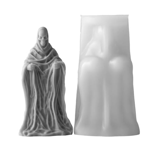 shpuuyy Schädelform - Skelett Kerzenform Deko Für Feiertage - Bastelwerkzeuge Für Epoxidharz Backen Gips Schokolade Halloween Party Kunsthandwerk von shpuuyy