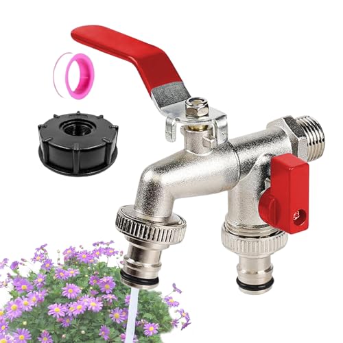 shpuuyy Zapfhahn Verteiler 2-Wege,Zapfhahn Verteiler Adapter Mit Ventilen | Metall-Zinklegierung Außenzapfhahn Für Garten Gewächshaus Auto Waschen shpuuyy Zapfhahn Verteiler 2-Wege,Zapfhahn Verteiler Adapter Mit Ventilen | Metall-Zinklegierung Außenzapfhahn Für Garten Gewächshaus Auto Waschen von shpuuyy