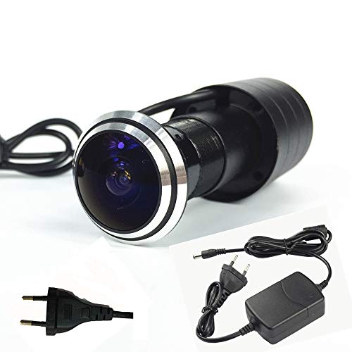 shrxy 800TVL CCD Mini Door Eye Camera Tür-Viewer für 170 Degree Wide Angle Fish Eye Lens CCTV Camera 1.78mm Lens PAL (Mit Adapter) von shrxy